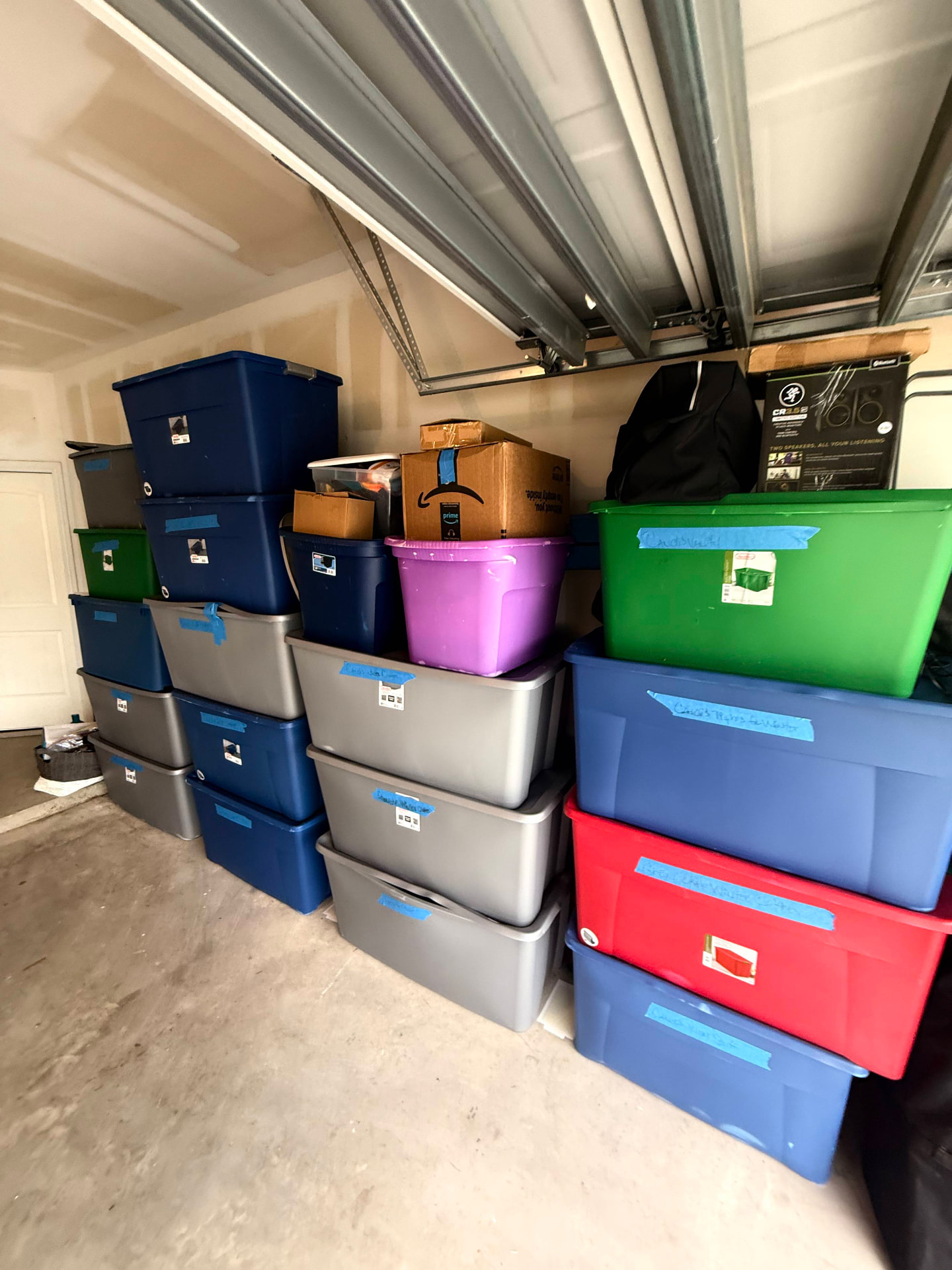 Finished result — organized, labeled storage